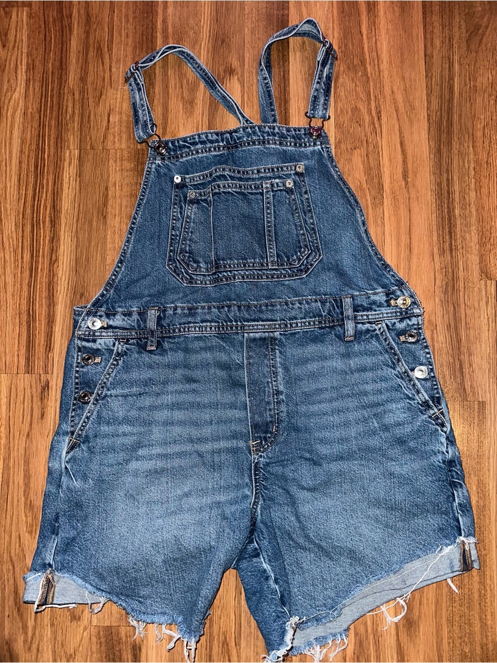 American Eagle Baggy Denim Short Overall